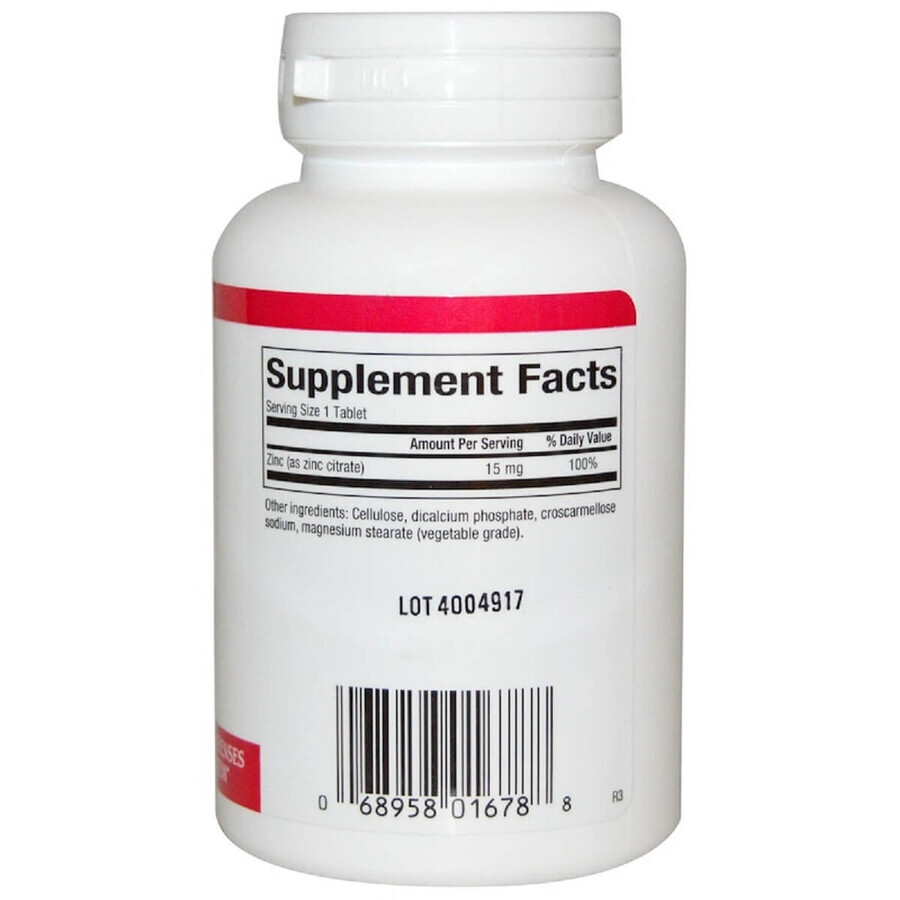 Цитрат Цинка Zinc Citrate Natural Factors 15 мг 90 Таблеток: цены и характеристики