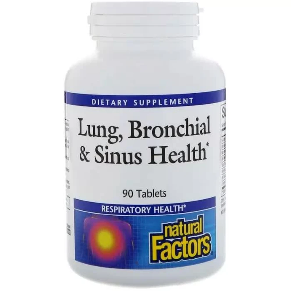 Здоров'я дихальних шляхів Lung Bronchial & Sinus Health Natural Factors 90 Таблеток: ціни та характеристики