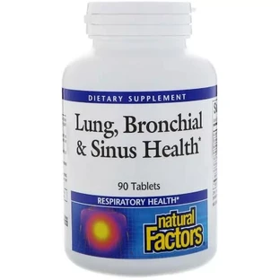Здоров'я дихальних шляхів Lung Bronchial & Sinus Health Natural Factors 90 Таблеток