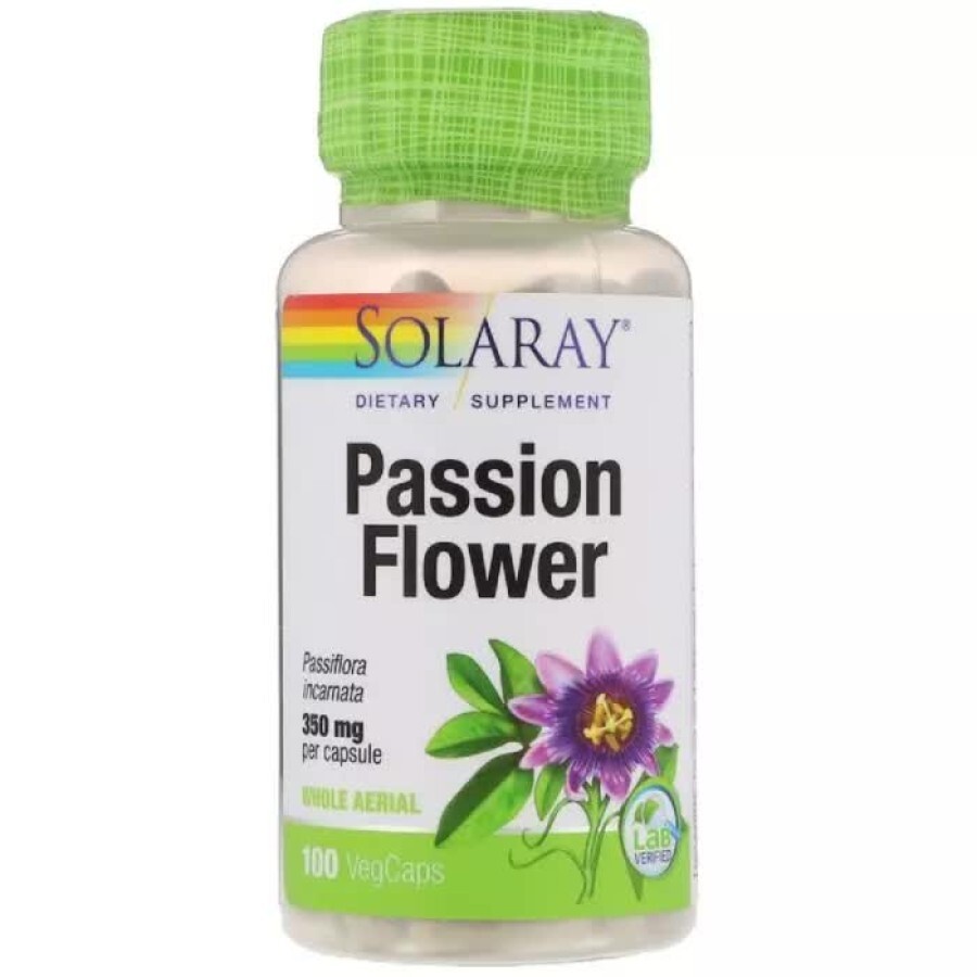 Пасифлора Passion Flower Solaray 100 капсул: ціни та характеристики