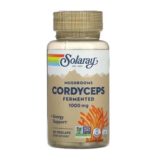 Кордицепс Organically Grown Fermented Cordyceps Solaray 500 мг 60 вегетарианских капсул