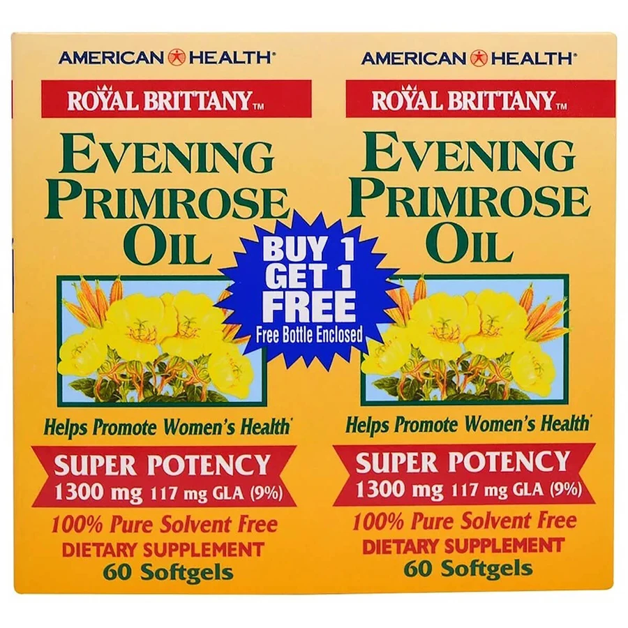 Олія примули вечірньої Evening Primrose Oil American Health 1300 мг 2 баночки по 60 капсул: ціни та характеристики