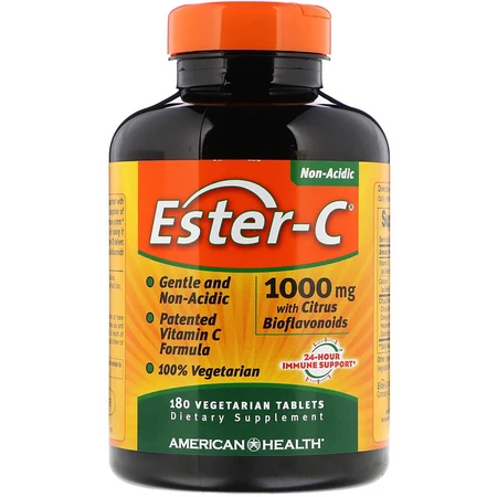 Естер-С з біфлавоноїдами Ester-C American Health 1000 мг 180 таблеток: ціни та характеристики