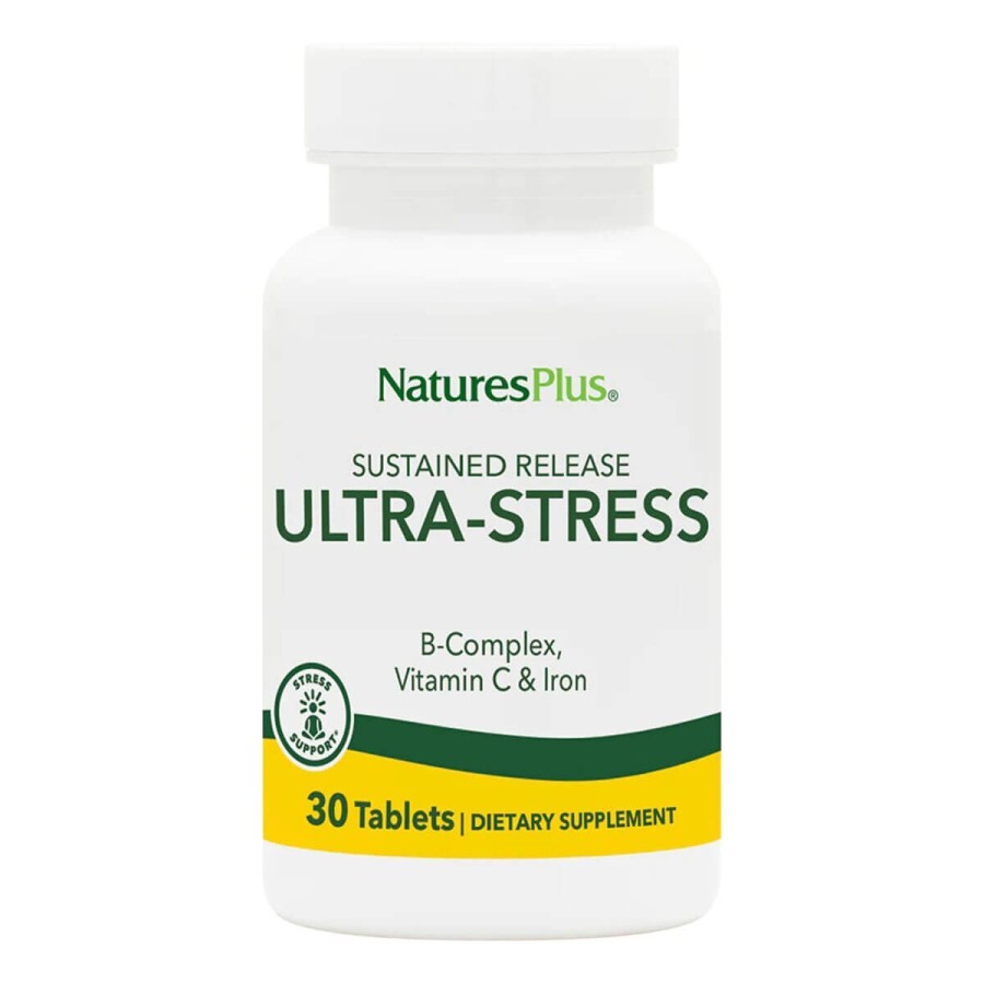 Комплекс для боротьби зі стресом із залізом Ultra Stress Natures Plus 30 таблеток: ціни та характеристики
