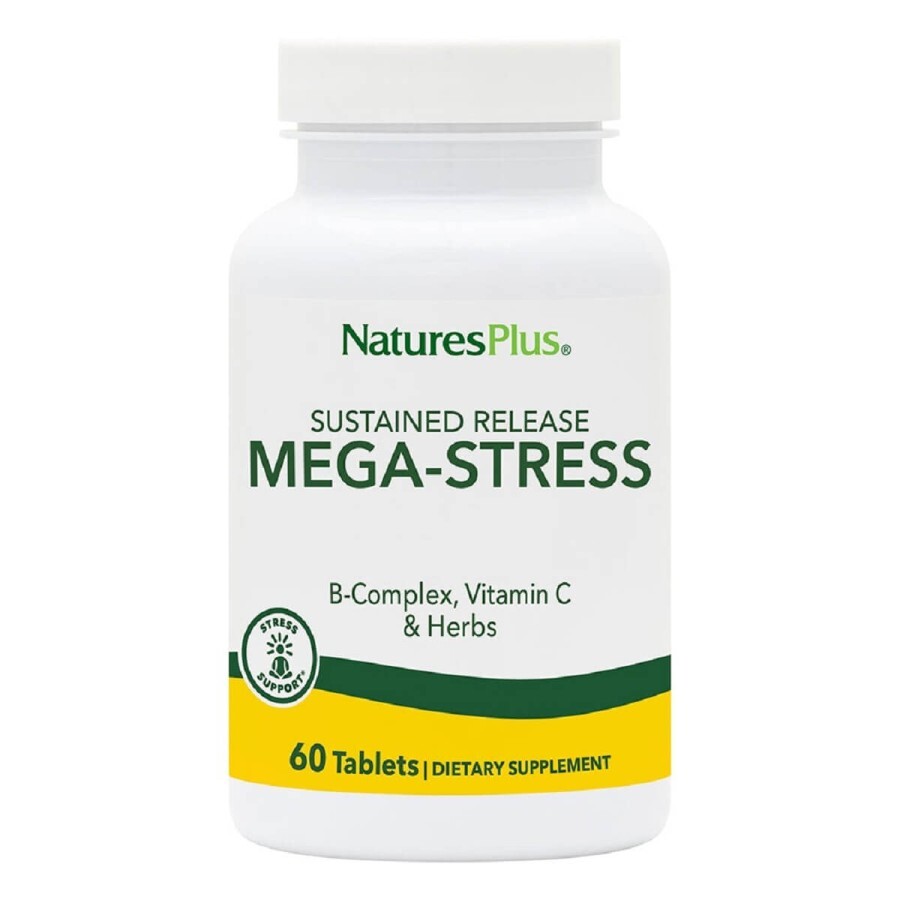 Комплекс для борьбы со стрессом и поддержания энергии Mega-Stress Natures Plus 60 таблеток: цены и характеристики
