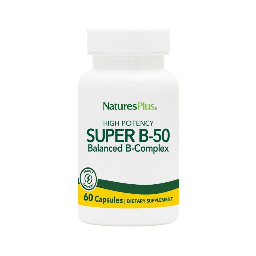 Супер В-Комплекс В-50 Nature's Plus 60 вегетарианских капсул: цены и характеристики