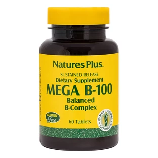 В-Комплекс Медленного Высвобождения В-100 Nature's Plus 60 Таблеток