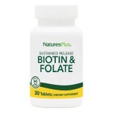 Біотин і Фолієва кислота Nature's Plus 30 таблеток