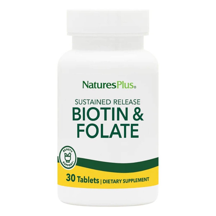 Біотин і Фолієва кислота Nature's Plus 30 таблеток: ціни та характеристики