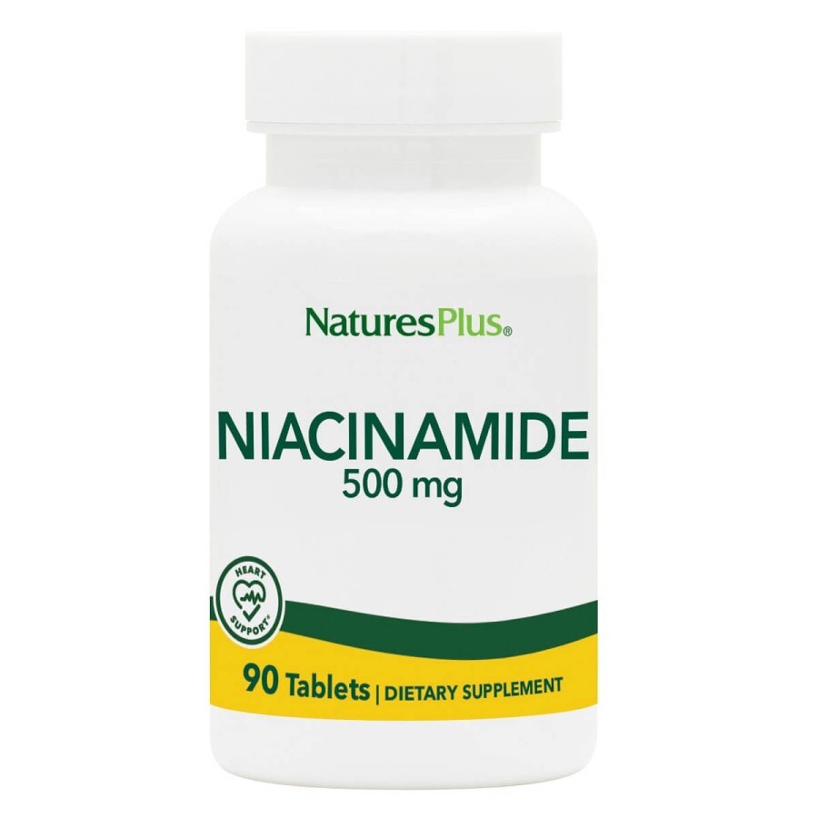 Ніацинамід (В3) Niacinamide 500 мг Natures Plus 90 таблеток: ціни та характеристики