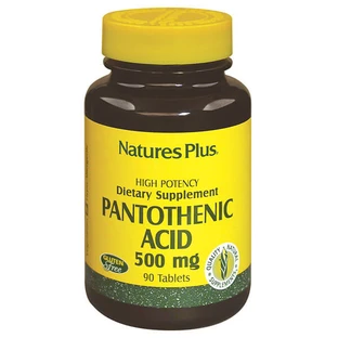 Пантотеновая Кислота (B5) Pantothenic Acid 500 мг Natures Plus 90 таблеток 