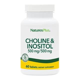 Холин и Инозитол 500/500 мг Natures Plus 60 таблеток