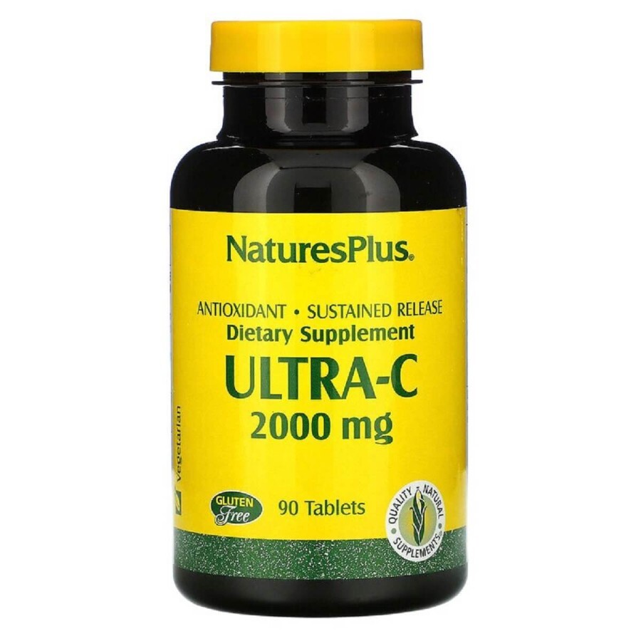 Вітамін С Ultra-C 2000 мг Nature's Plus 90 таблеток: ціни та характеристики