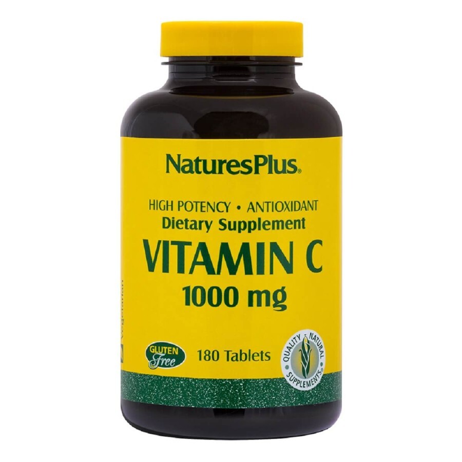 Вітамін C Vitamin C 1000 мг Nature's Plus 180 таблеток: ціни та характеристики