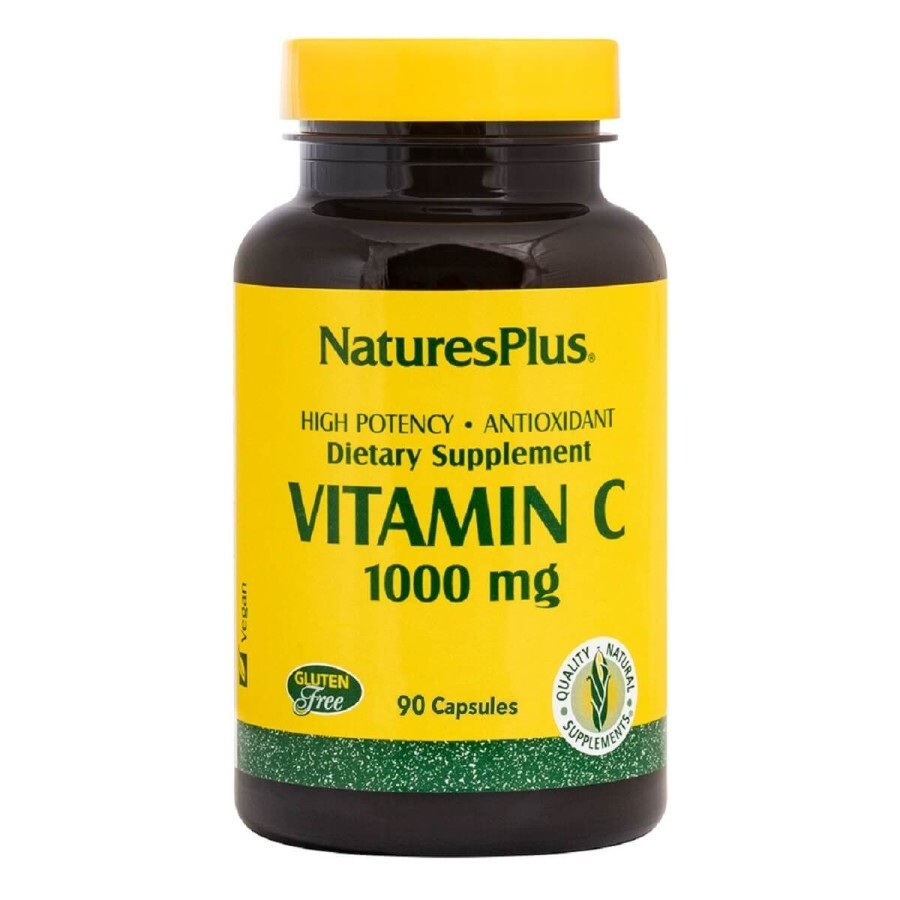 Вітамін C Vitamin C 1000 мг Nature's Plus 90 вегетаріанських капсул: ціни та характеристики
