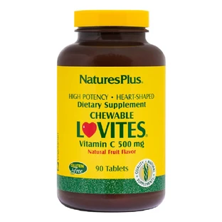 Вітамін C Vitamin C Lovites 500 мг Nature's Plus 90 жувальних таблеток