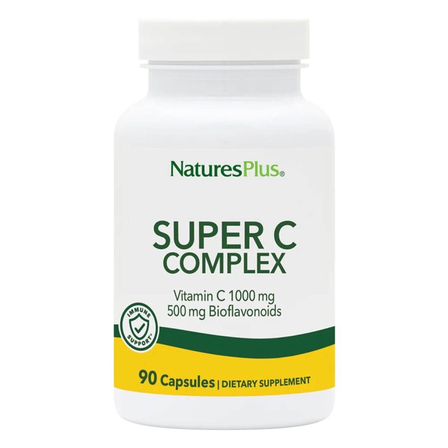 Супер комплекс Вітаміну С 1000 мг Біофлавоноїди 500 мг Nature's Plus 90 капсул: ціни та характеристики