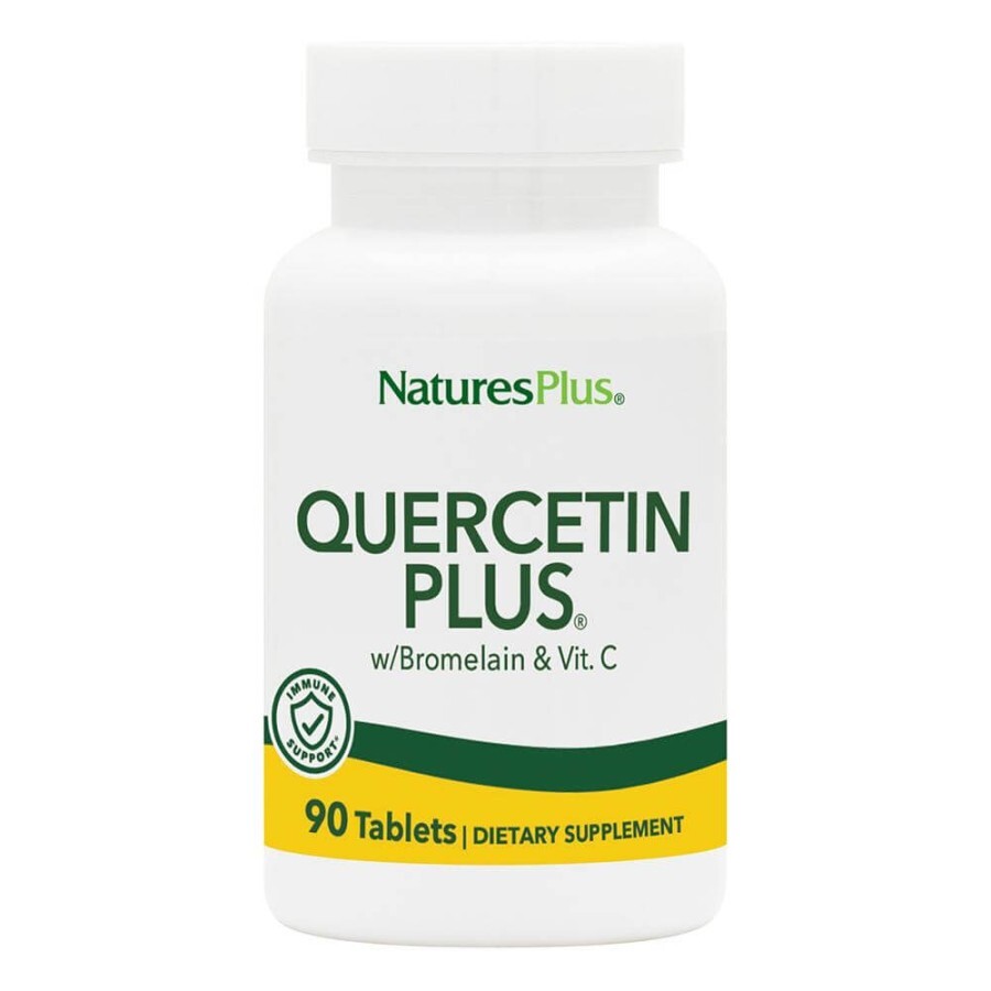 Кверцетин Плюс і Вітамін С Quercetin Plus with Vitamin C Nature's Plus 90 таблеток: ціни та характеристики