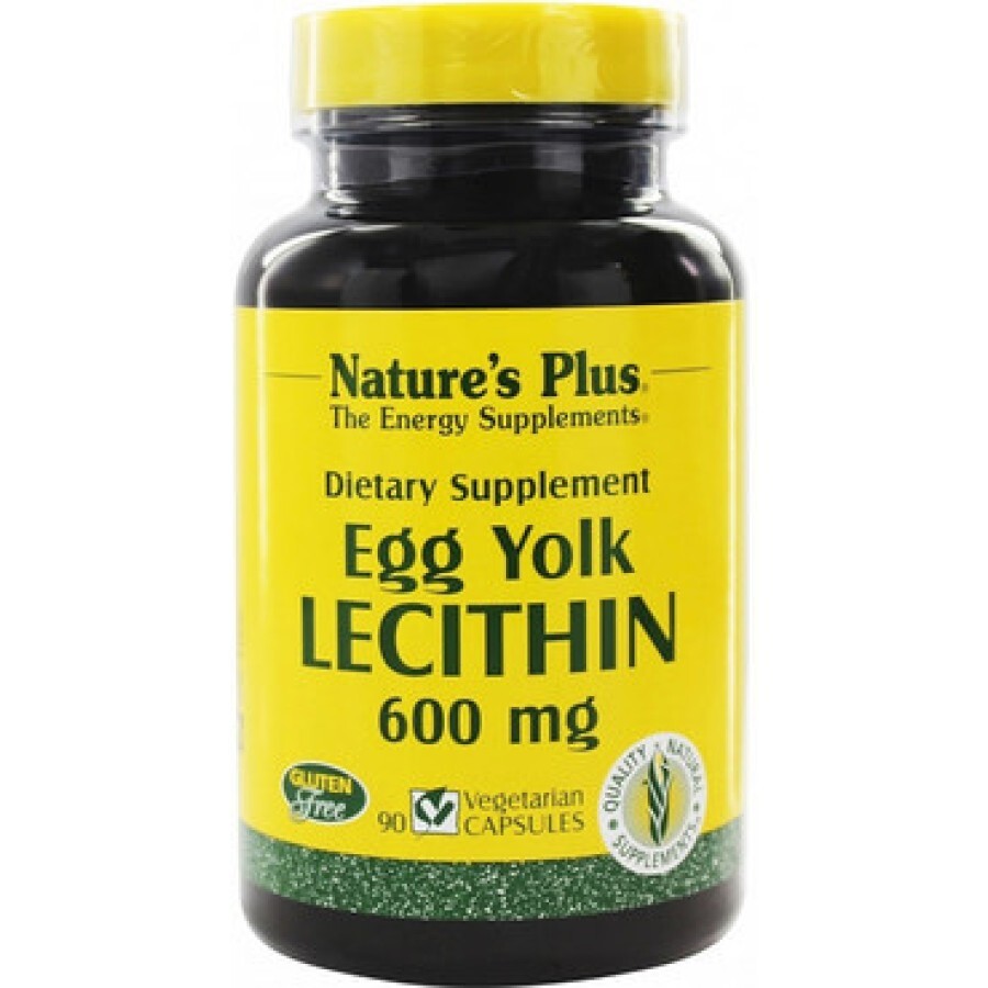 Лецитин з яєчного жовтка 600 мг Natures Plus 90 капсул: ціни та характеристики