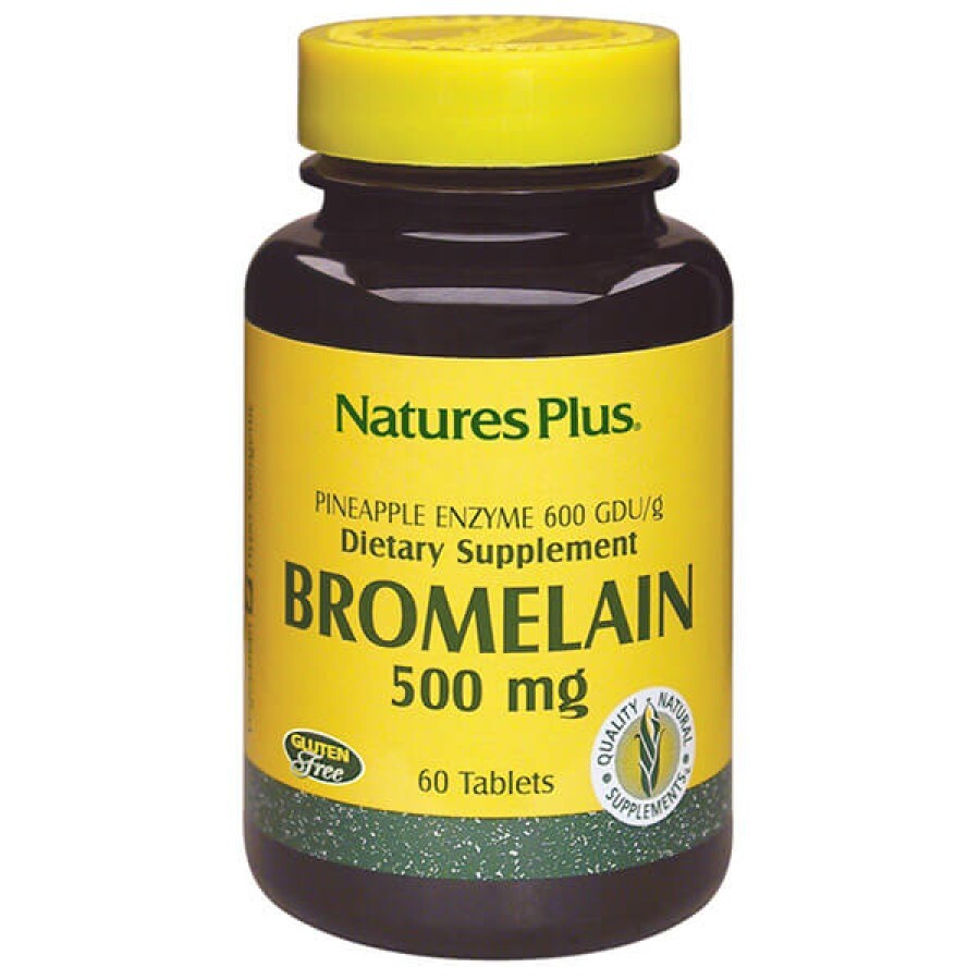 Бромелайн 500 мг Natures Plus 60 таблеток : цены и характеристики