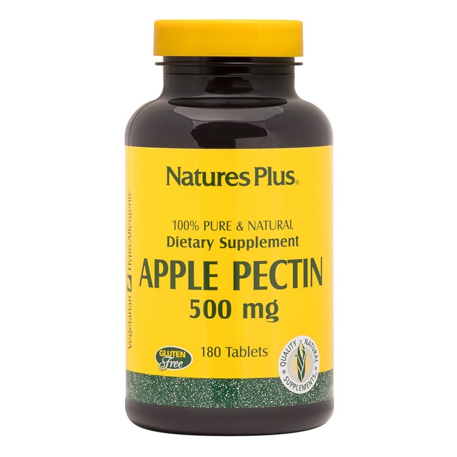 Яблучний пектин Nature's Plus 500 мг 180 таблеток: ціни та характеристики