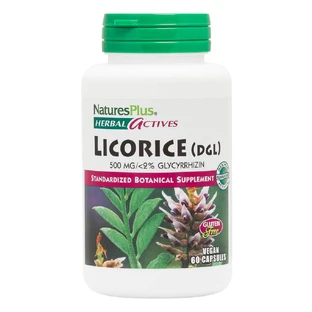 Лакрица 500 мг Herbal Actives Natures Plus 60 гелевых капсул