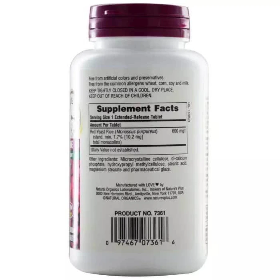 Червоний дріжджовий рис 600 мг Herbal Actives Natures Plus 30 таблеток: ціни та характеристики