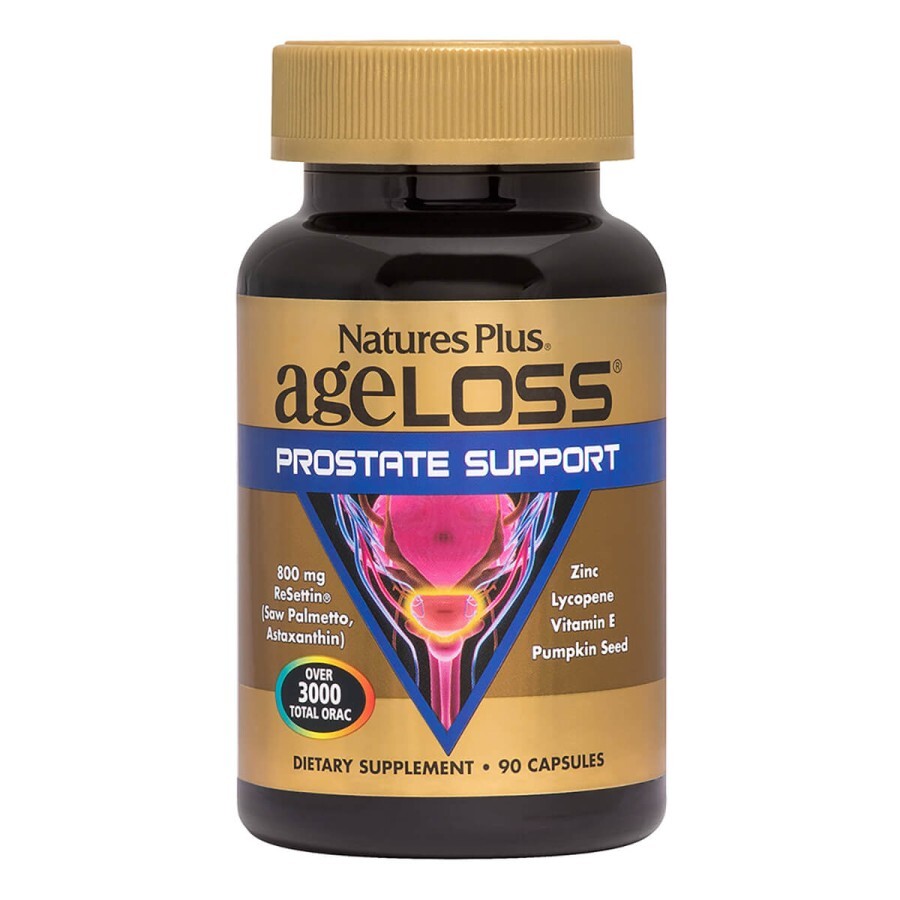 Комплекс для поддержки здоровья простаты AgeLoss Prostate Support Natures Plus 90 капсул: цены и характеристики
