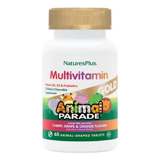 Мультивитамины для детей Animal Parade Gold Natures Plus 60 жевательных таблеток вкус ассорти