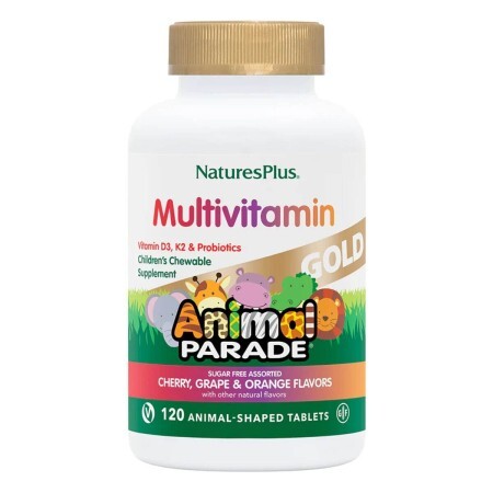 Мультивитамины для детей Animal Parade Gold Natures Plus 120 жевательных таблеток вкус ассорти