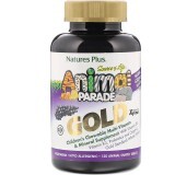 Жевательные мультивитамины и минералы для детей вкус винограда Animal Parade Gold Nature's Plus 120 таблеток в форме животных