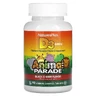 Витамин D3 для детей вкус черной вишни Animal Parade Natures Plus 90 жевательных таблеток