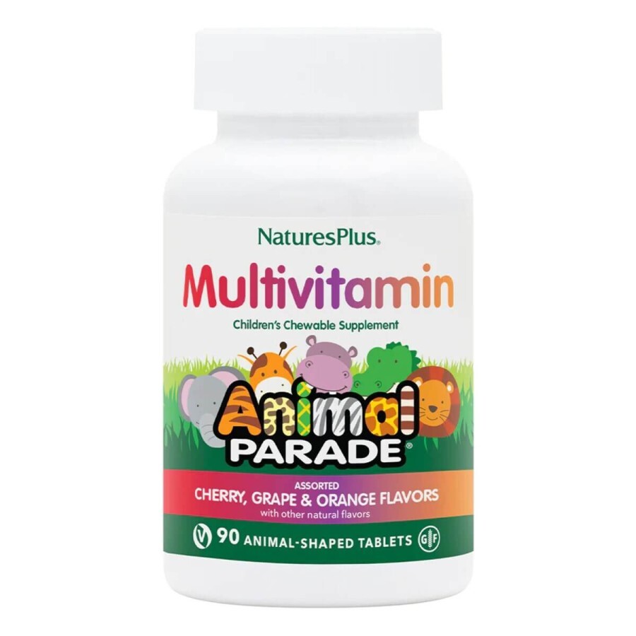 Детские жевательные мультивитамины Source of Life Animal Parade Natures Plus 90 таблеток вкус ассорти: цены и характеристики