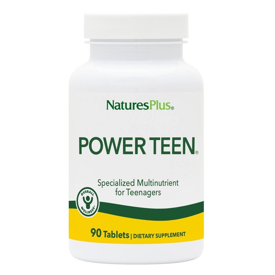 Мультивітаміни для підлітків Power Teen Natures Plus 90 таблеток: ціни та характеристики