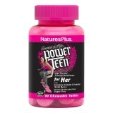 Мультивітаміни для дівчат Power Teen Natures Plus 60 жувальних таблеток смак лісових ягід