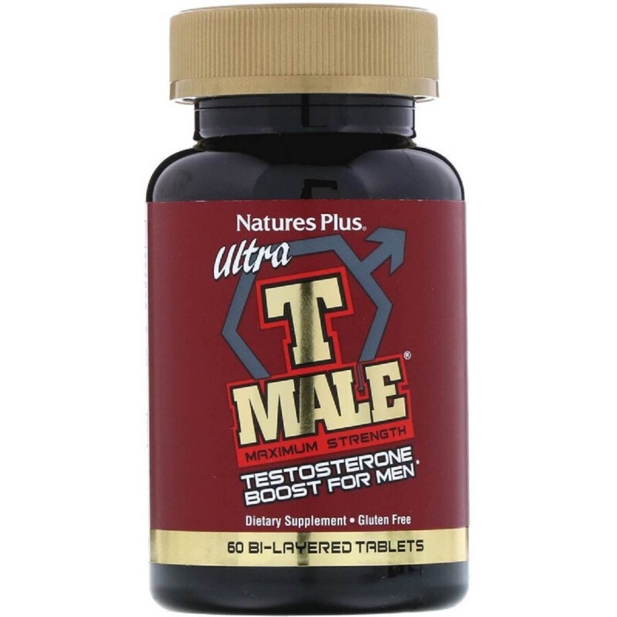 Підсилювач тестостерону для чоловіків Ultra T Male Natures Plus 60 таблеток: ціни та характеристики