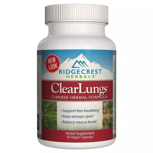Комплекс для підтримки легень рослинна китайська формула Clear Lungs RidgeCrest Herbals 60 гелевих капсул