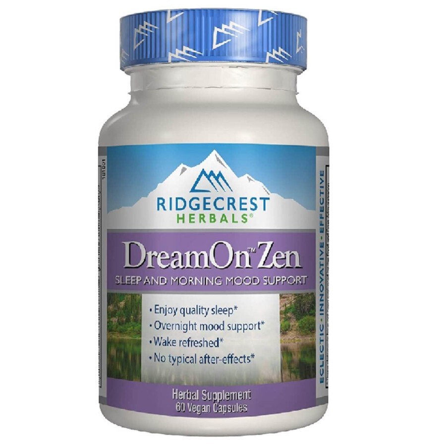 Природный комплекс для здорового сна DreamOn Zen RidgeCrest Herbals 60 вегетарианских капсул: цены и характеристики
