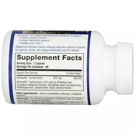 Комплекс для поддержки функции почек KidneyAid RidgeCrest Herbals 60 гелевых капсул: цены и характеристики