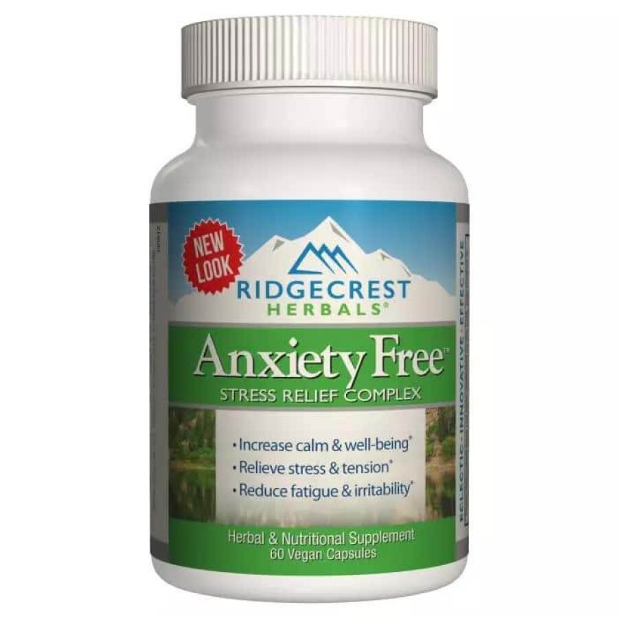 Комплекс для снижения стресса Anxiety Free RidgeCrest Herbals 60 гелевых капсул: цены и характеристики