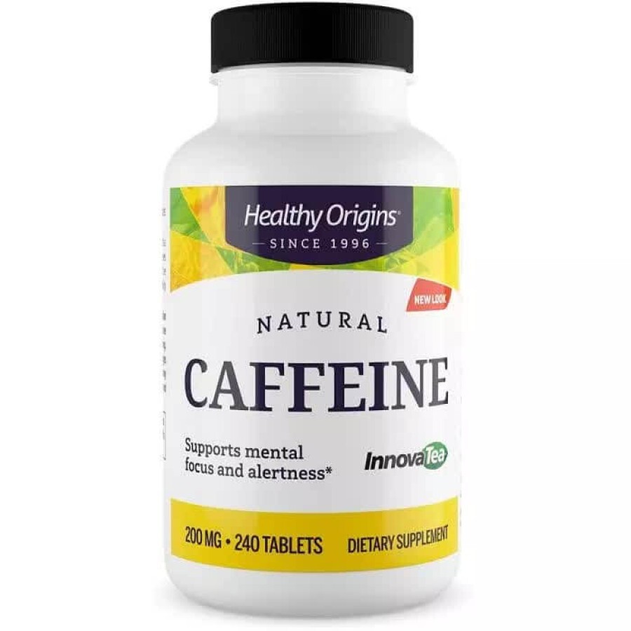 Кофеин из чая Natural Caffeine Featuring InnovaTea Healthy Origins 200 мг 240 таблеток: цены и характеристики