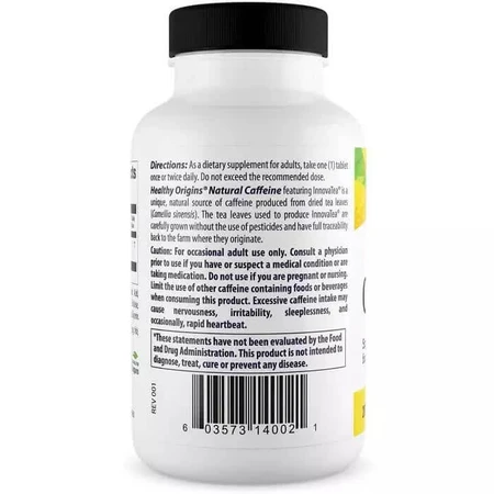 Кофеїн з чаю Natural Caffeine Featuring InnovaTea Healthy Origins 200 мг 240 таблеток: ціни та характеристики