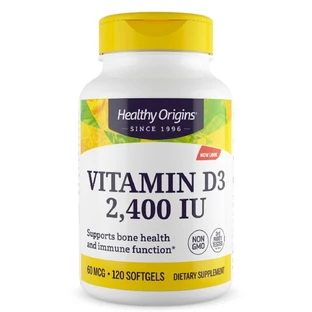 Витамин D3 2400 МЕ Healthy Origins 120 желатиновых капсул