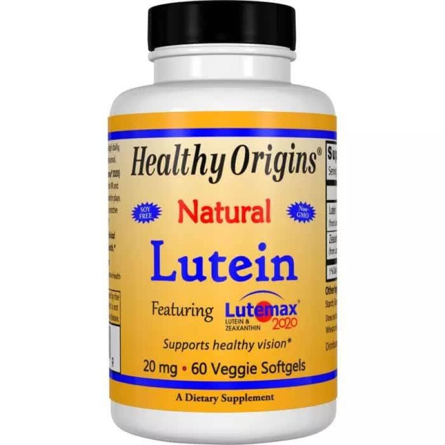 Лютеин 20 мг Healthy Origins 60 желатиновых капсул: цены и характеристики