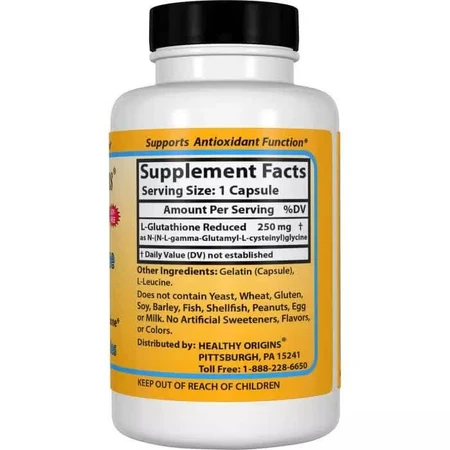 L-Глутатион 250 мг Setria Healthy Origins 60 капсул: цены и характеристики