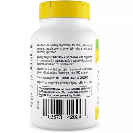 Цитиколин 250 мг Cognizin Healthy Origins 60 вегетарианских капсул: цены и характеристики