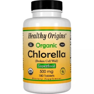 Органическая хлорелла 500 мг Healthy Origins 180 таблеток