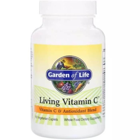 Живий вітамін С Living Vitamin C Garden of Life 60 вегетаріанських капсул