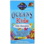 Комплекс для дітей з ДГК Oceans Kids Garden of Life від 3 років і старше смак ягідний лайм 120 мг 120 жувальних м'яких таблеток: ціни та характеристики