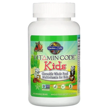 Полівітаміни для дітей Vitamin Code Garden of Life 60 жувальних ведмедиків смак вишні: ціни та характеристики